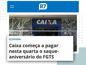 #TrevisanNaMídia Caixa começa a pagar nesta quarta o saque-aniversário do FGTS